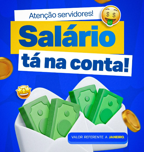 O salário de janeiro já está na conta